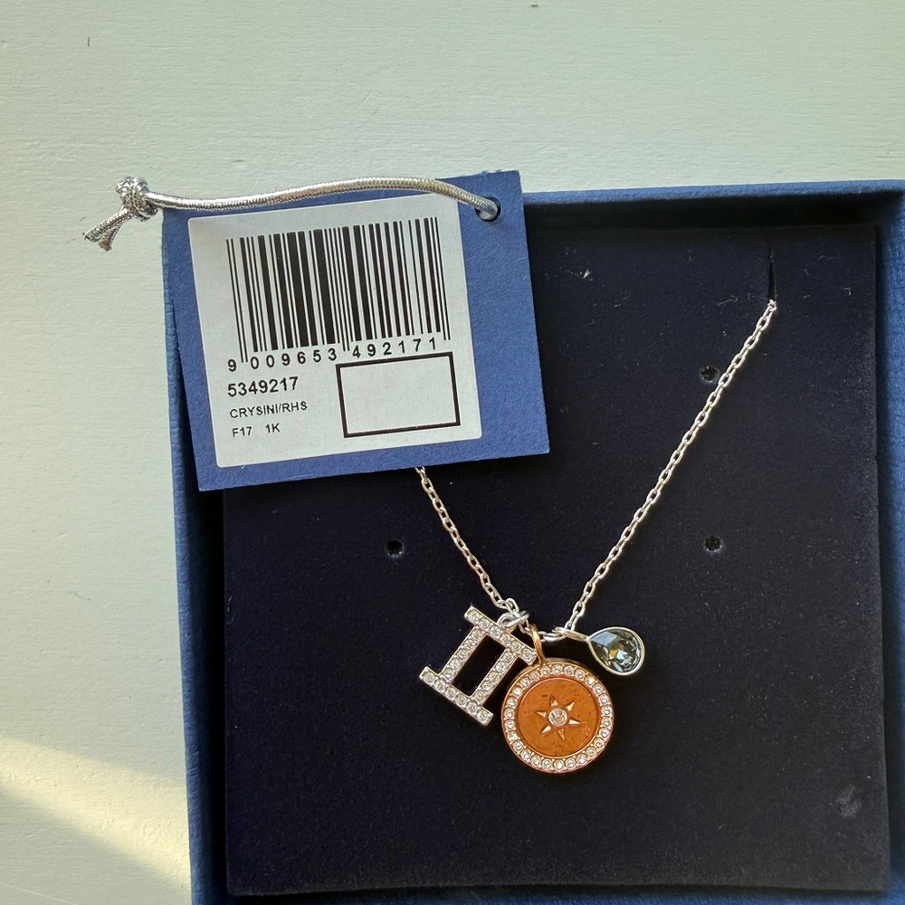 Swarovski Gemini Zodiac Necklace – Crystal II Charm w/ Box - Picture 8 of 10